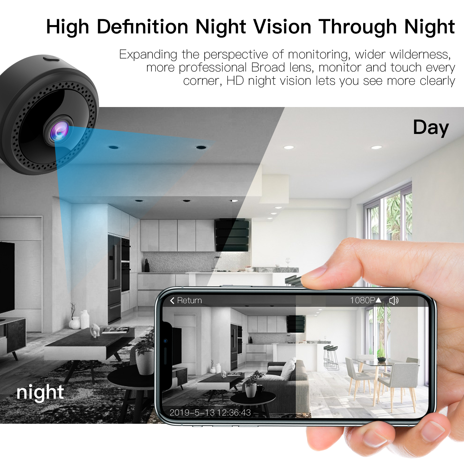 1080P remote wifi mini home night vision HD DV camera